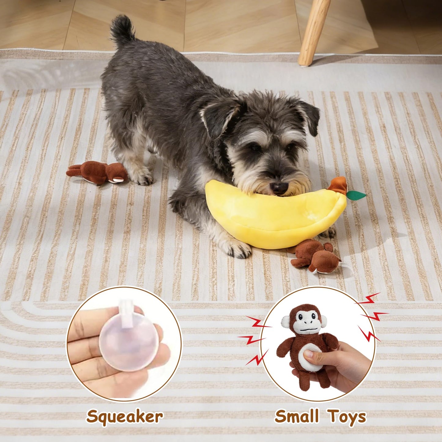 Hollypet Squeaky Dog Toy, Interactive Plush Hide and Seek Dog Toys
