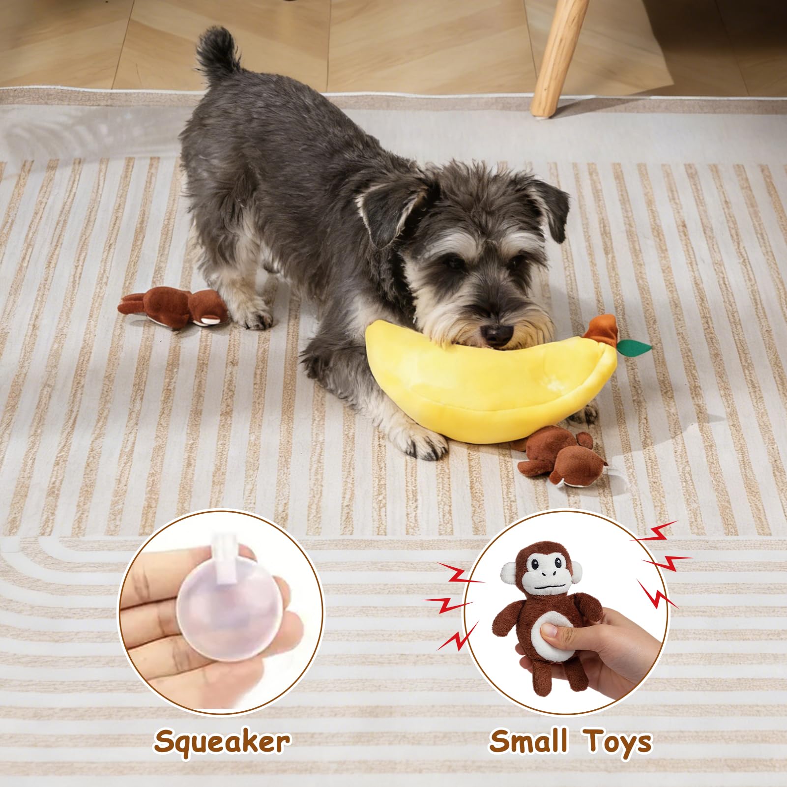 Hollypet Squeaky Dog Toy, Interactive Plush Hide and Seek Dog Toys