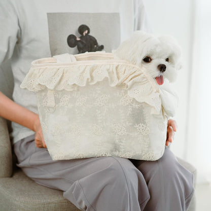 ONECUTE Dog Carrier for Small Dogs Rabbit cat with Lace Design, Bag