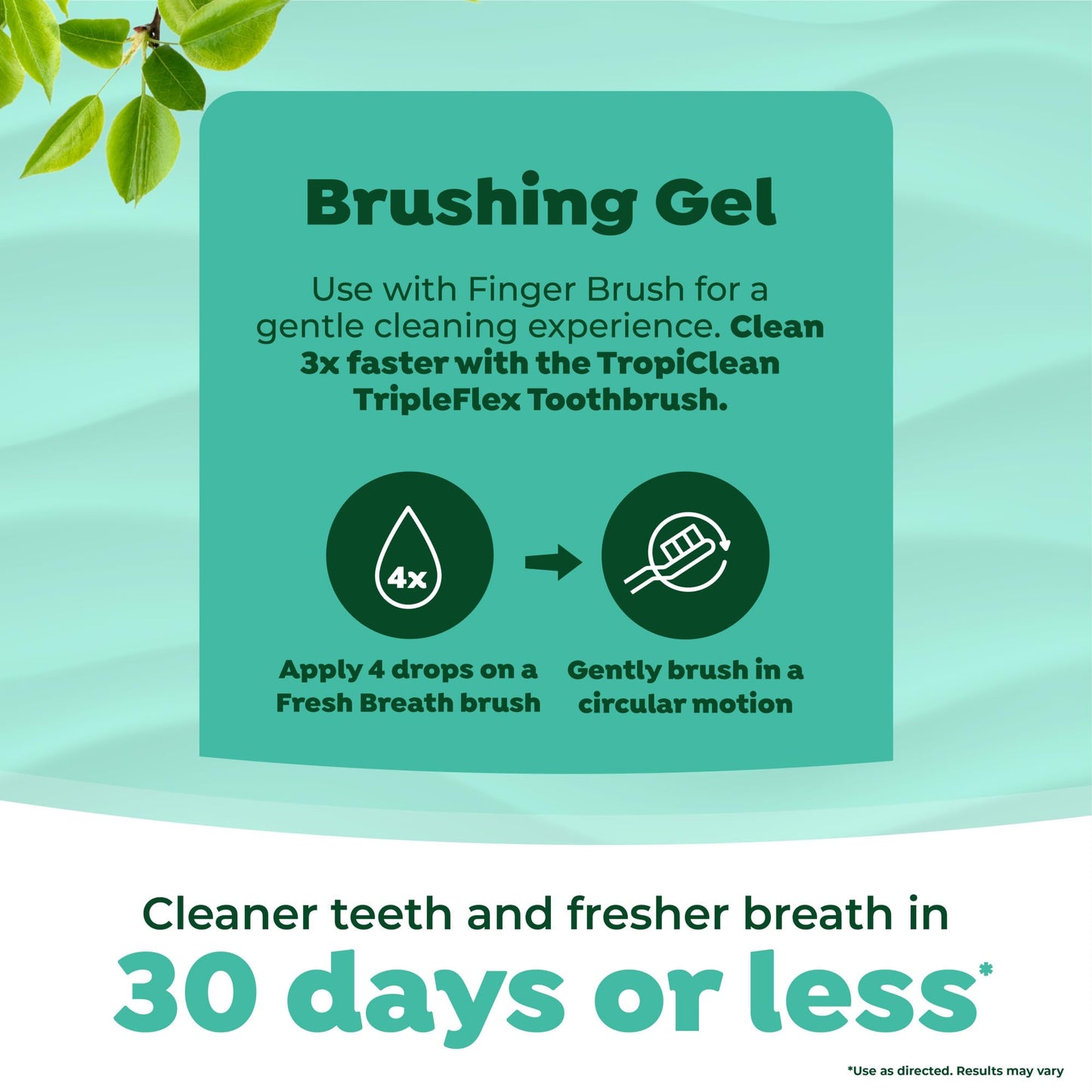 TropiClean Fresh Breath Dog Oral Care Kit, Complete Toothbrush Kit