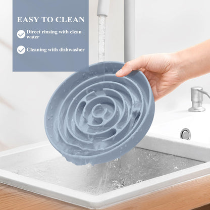 Coomazy Slow Feeder Dog Bowl, Silicone Material, Nonslip Design, Bowl
