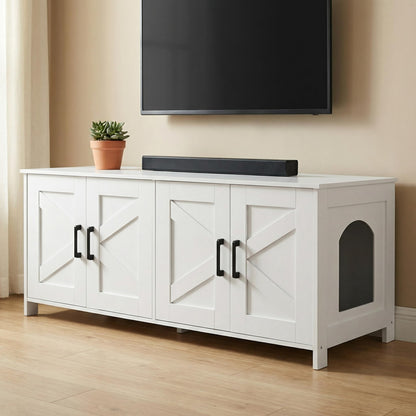 Homhedy Cat Litter Box Enclosure For 2 cats, Litter Box Furniture Box
