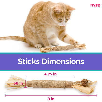 RYERCAT Silvervine Sticks for Cats Natural Cat Chew Toy for Toy