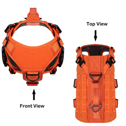 ICEFANG GN3 Tactical Dog Harness with 6X Buckle,Dog Molle Vest