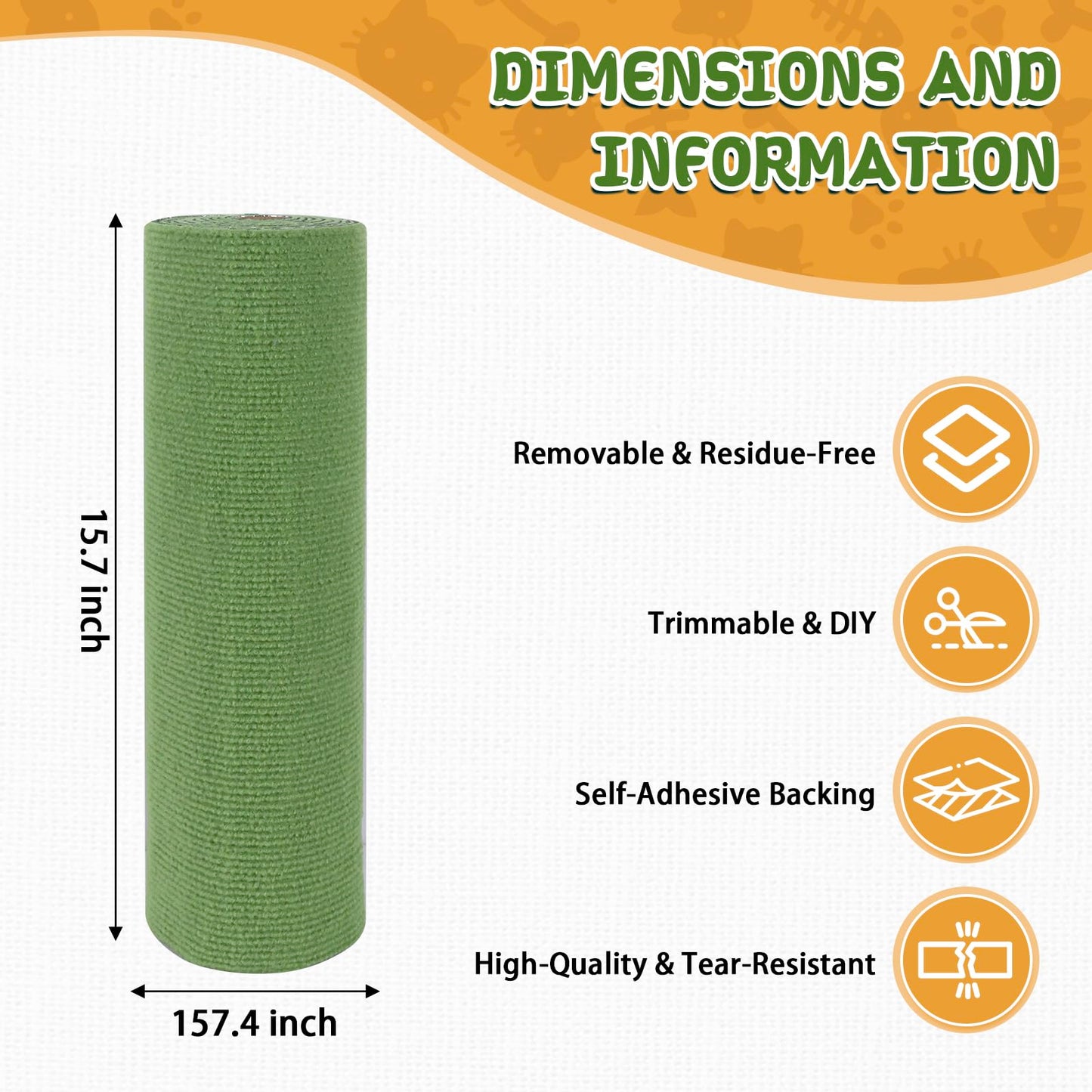 Climbing Cat Scratcher Mat Trimmable Cat Scratching Post Carpet Tree