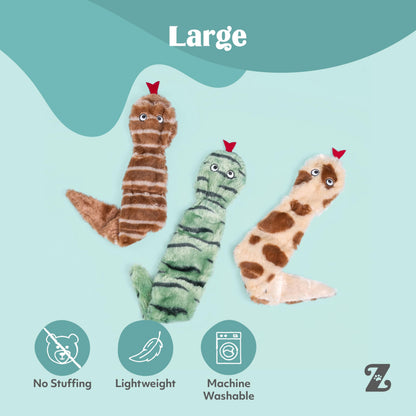 ZippyPaws Skinny Peltz No Stuffing Dog Toy Pack to Keep Them Plush