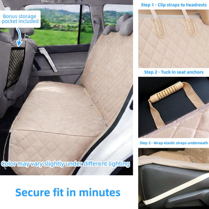 Bark Lover Dog Car Seat Cover for Back Seat Waterproof Backseat Seat