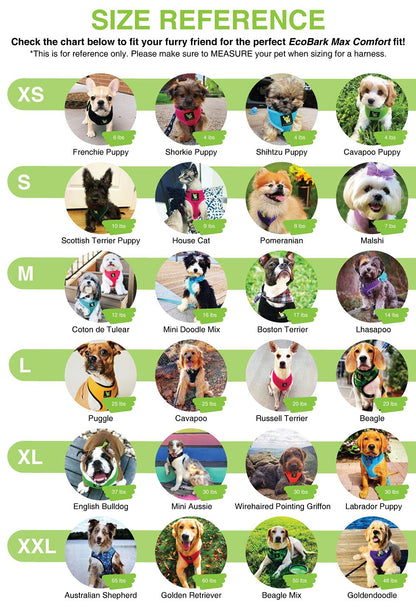 EcoBark Dog Harness Eco-Friendly Max Comfort Harnesses Collar