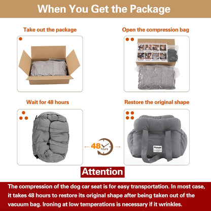 PETNEX Dog Car Seat for Small Dogs, Portable Puppy Car Seat of Bag