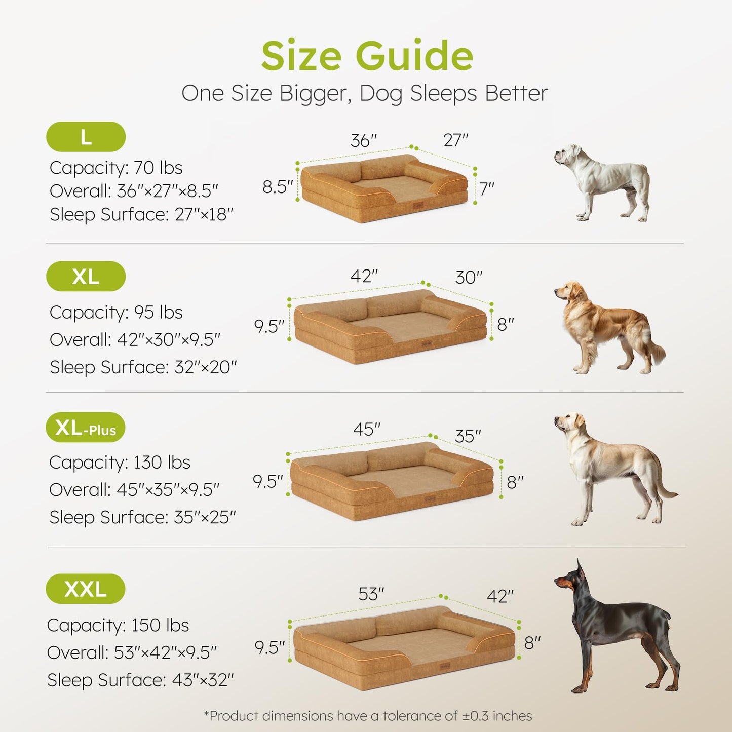CWAWZ Extra Large Dog Bed, Orthopedic Dog Beds with Cooling Gel Bed