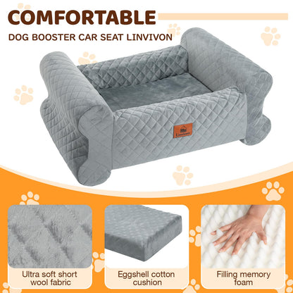 Dog Car Seat for Medium/Large Dogs up to Memory Foam Dog Booster Seat