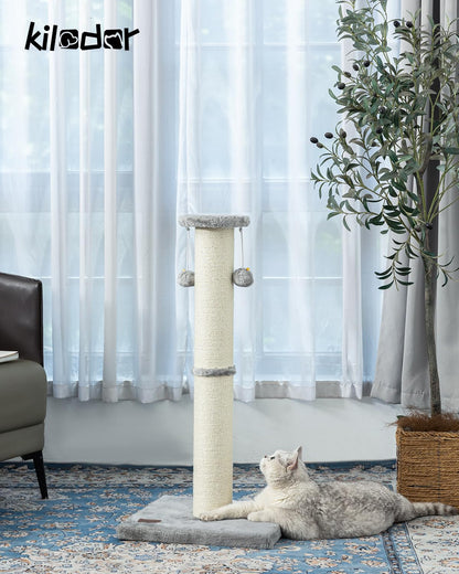 Kilodor Tall Cat Scratching Post, Diameter Large Sisal Cat Scratcher