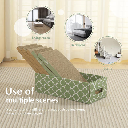 MECOOL Cat Scratching Board，5PC Cat Scratch Pad with Pad