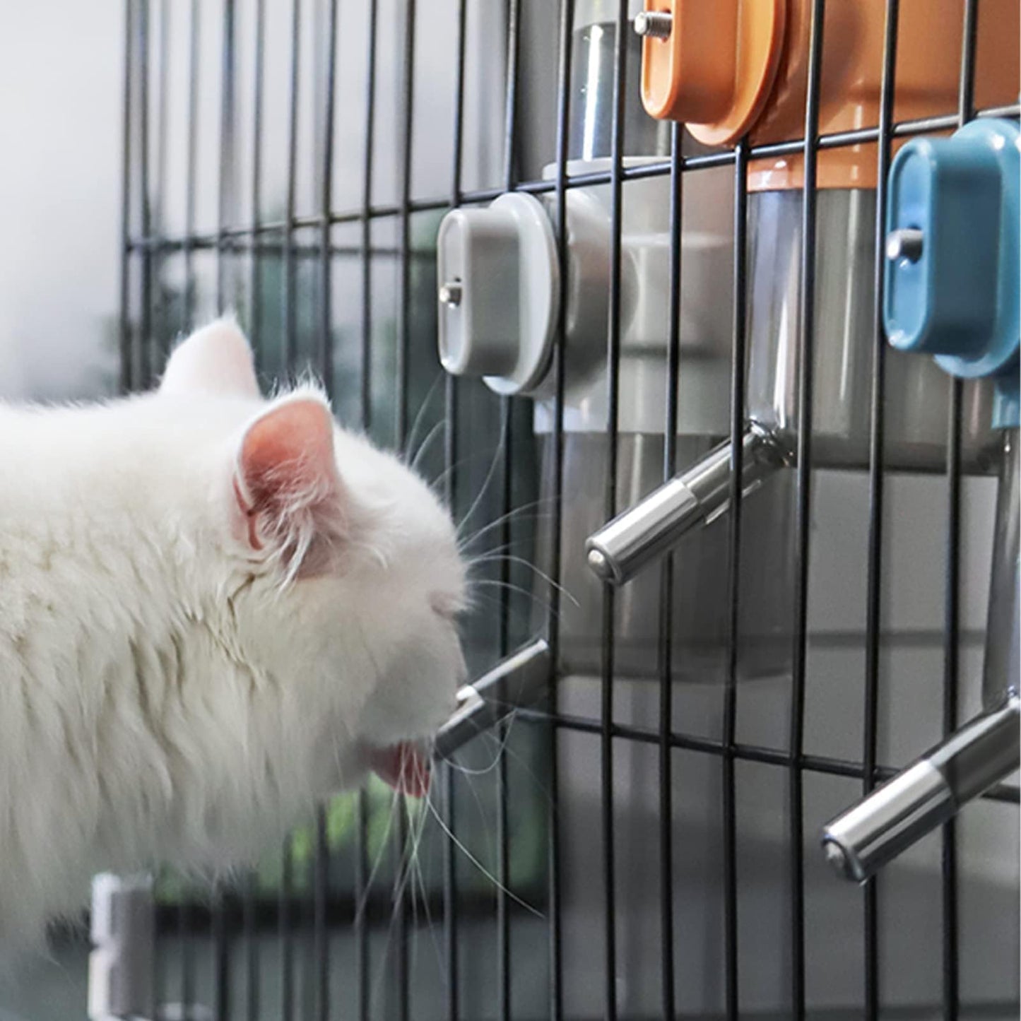 Pet Water Bottle Hanging Dog Water Dispenser Kennel Drinker Crate