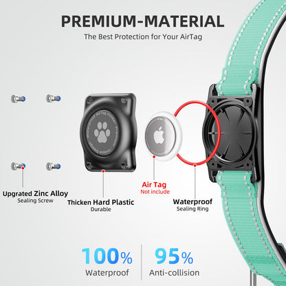 Upgrade AirTag Dog Collar, IP68 Waterproof Air Tag Dog Collar Collar