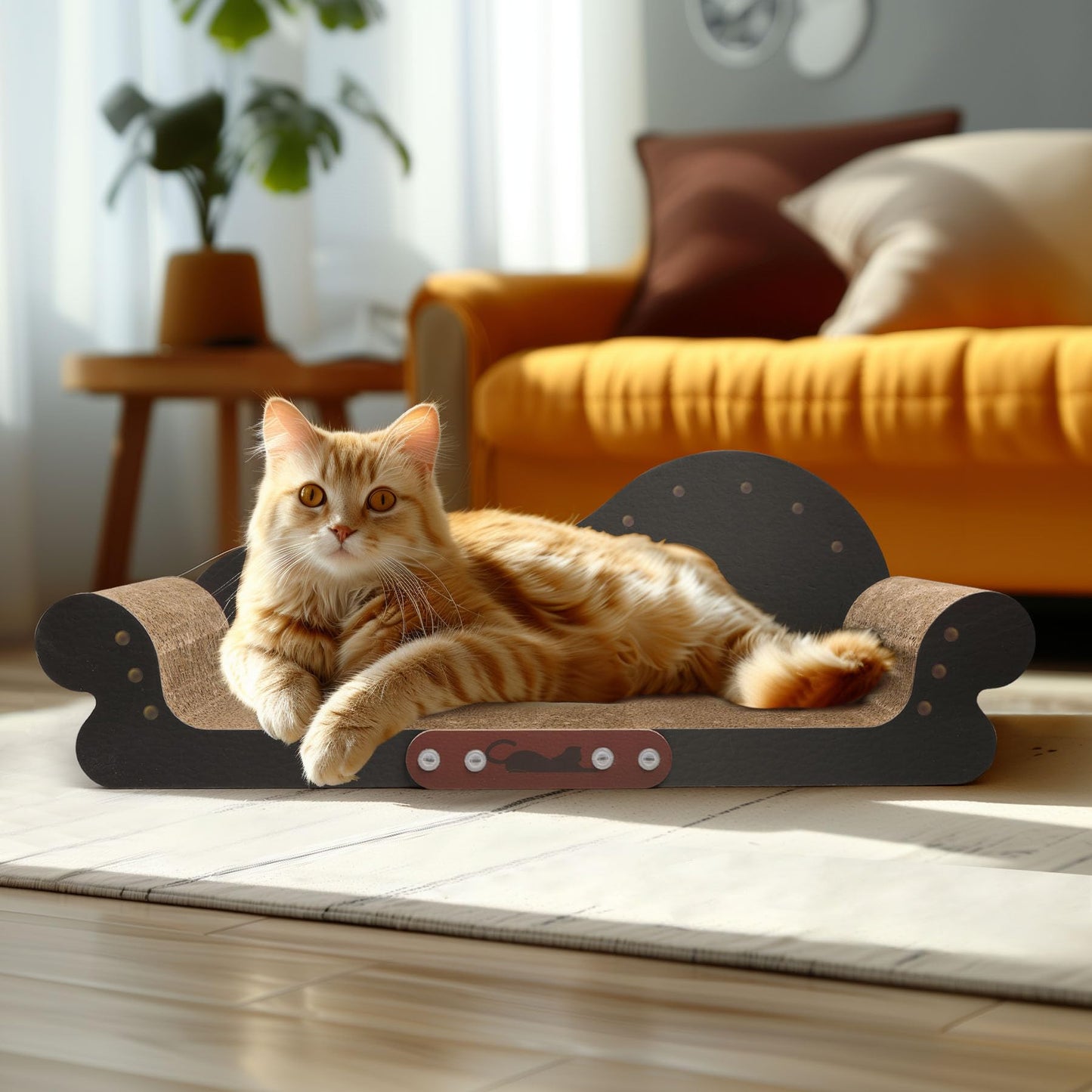 ComSaf Large Cat Scratcher Bed 26" Cat Scratching Board Cat Board