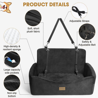 JOEJOY Dog Car Seat for Large Medium Sized Dogs Under Dog Booster Seat