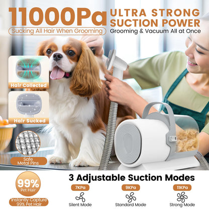 Dog Grooming Vacuum and Kit, Clipper Nail Trimmer Grinder, Clipper