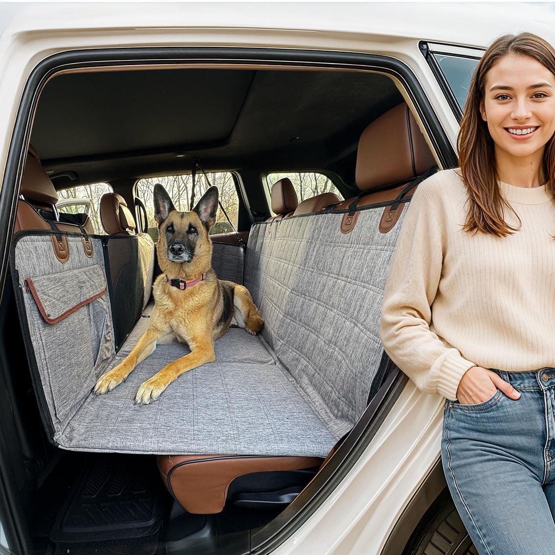 APetsPlanet Backseat Extender for Dogs, Dog Seat Cover Hard Seat
