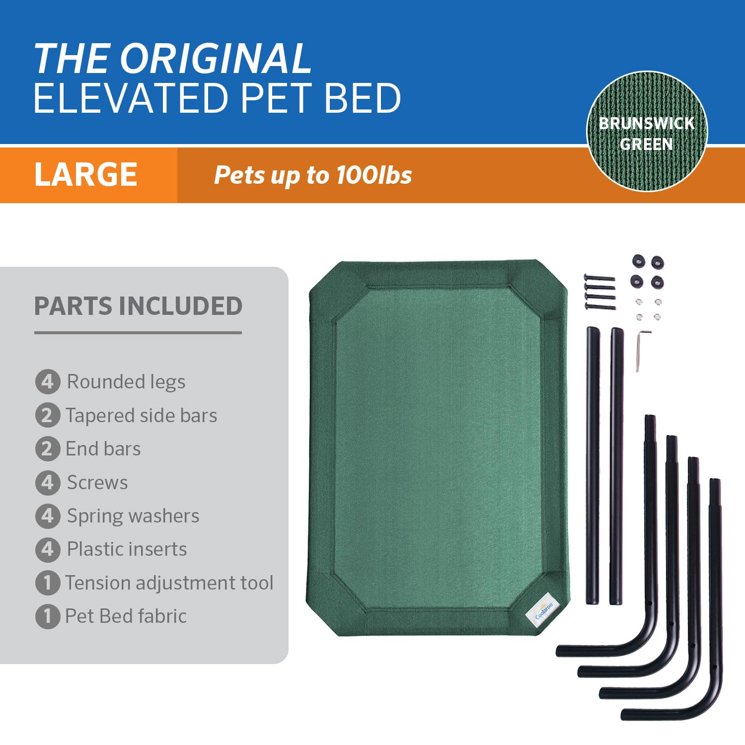 Gale Pacific Coolaroo The Original Cooling Elevated Dog Bed, Bed