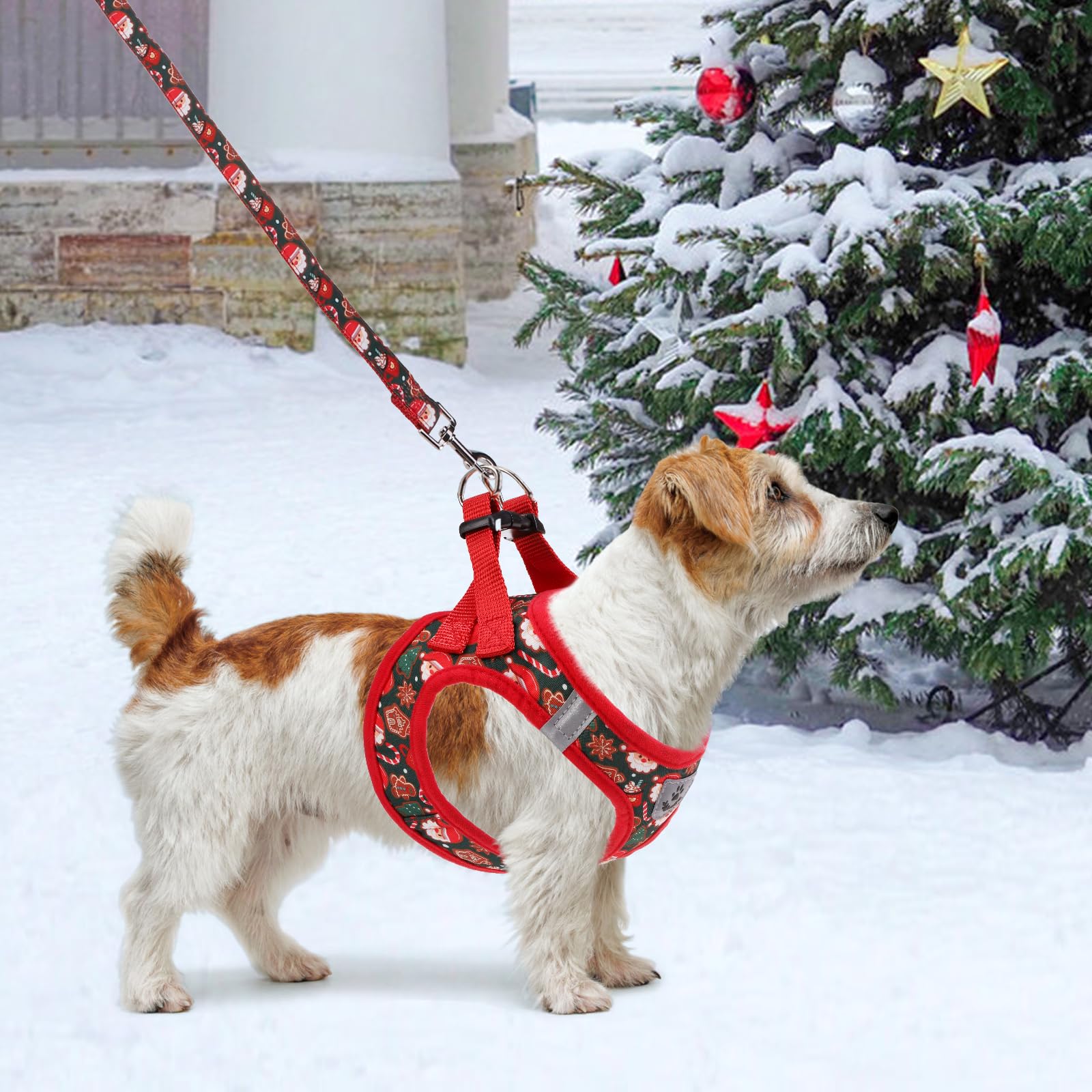 KOOLTAIL Christmas Dog Harness for Small Medium Dogs,Dog Harness