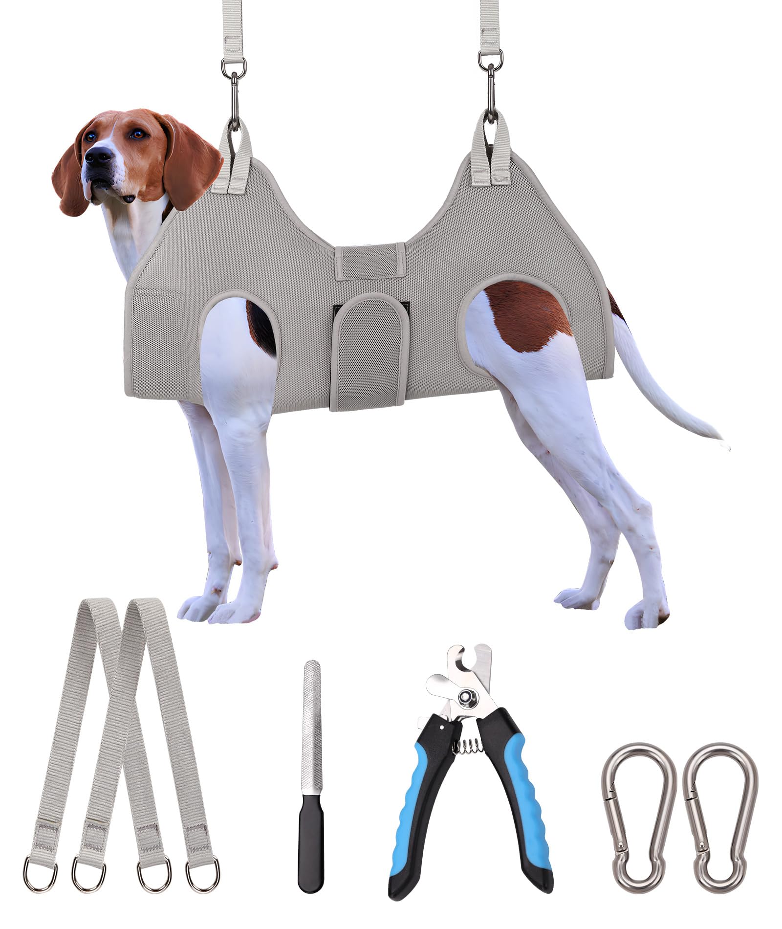Kkiimatt Dog Grooming Hammock Harness, M-Large Dog Hammock for Nail