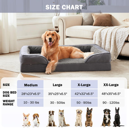 INVENHO Orthopedic Extra Large Dog Bed, XXL Waterproof Dog Sofa