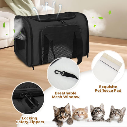 FOORLON Cat Carrier Soft for Pets Up to Cat Travel Bag Soft-Sided Bag