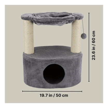 Trixie Baza Grande 24-in Cat Tree, Two Sisal Scratching Posts, Toy