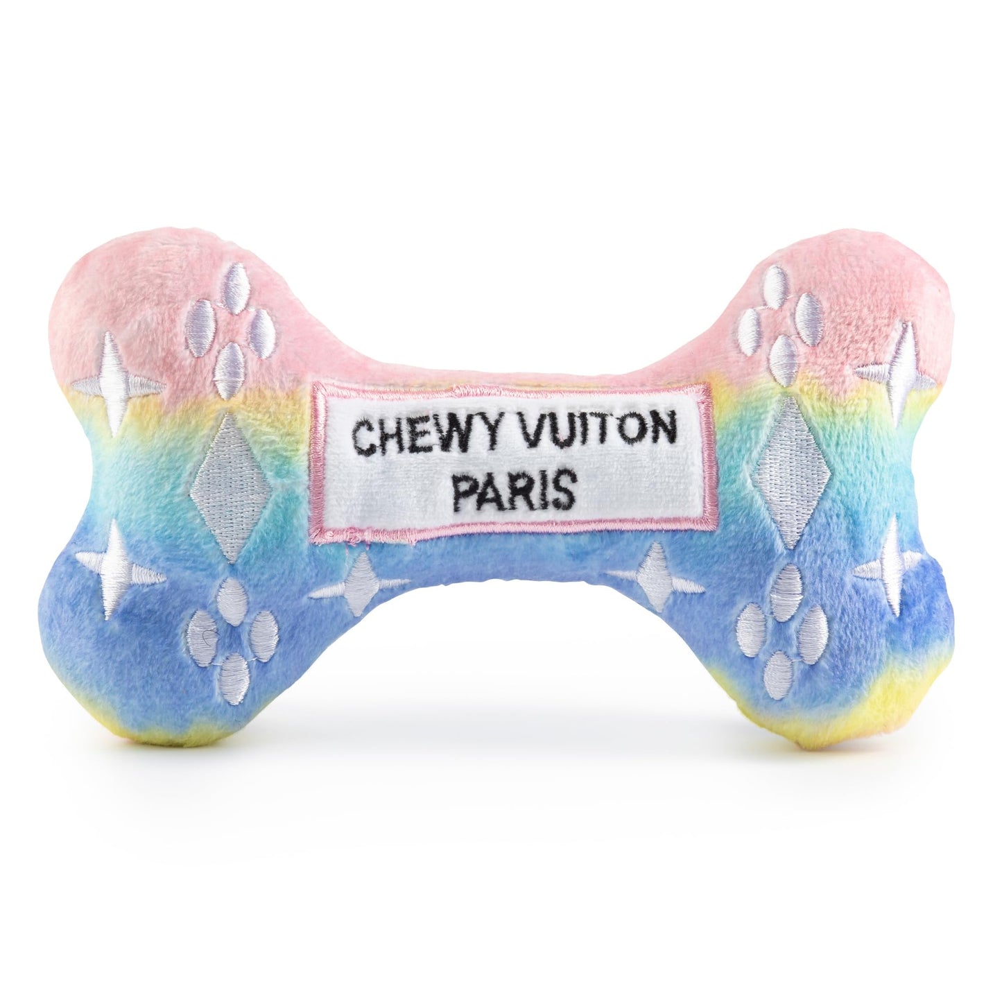 Haute Diggity Dog Chewy Vuiton Bone Plush Squeaky Dog Toy