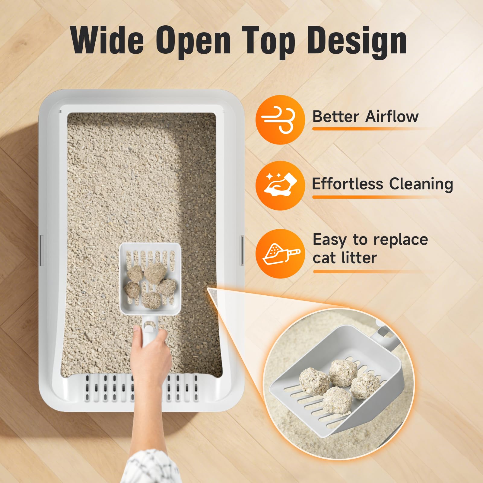 2PACK Stainless Steel Cat Litter Boxes, XL Large Metal Litter Box