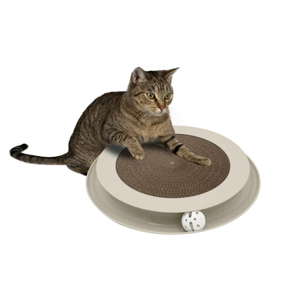 Kitty City Round Swat Ball Track Cat Toy with Scratcher, Ball