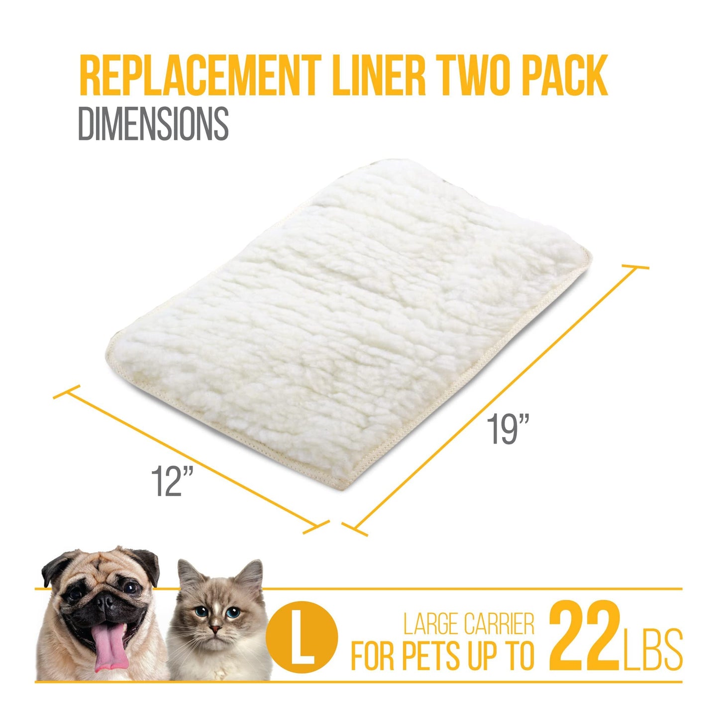 Sherpa Replacement Liners for Travel Pet Carriers Soft Carriers