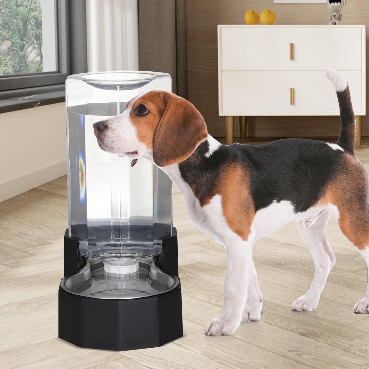 Sfozstra Large Dog Water Dispenser: Large Capacity Gravity Water Bowl