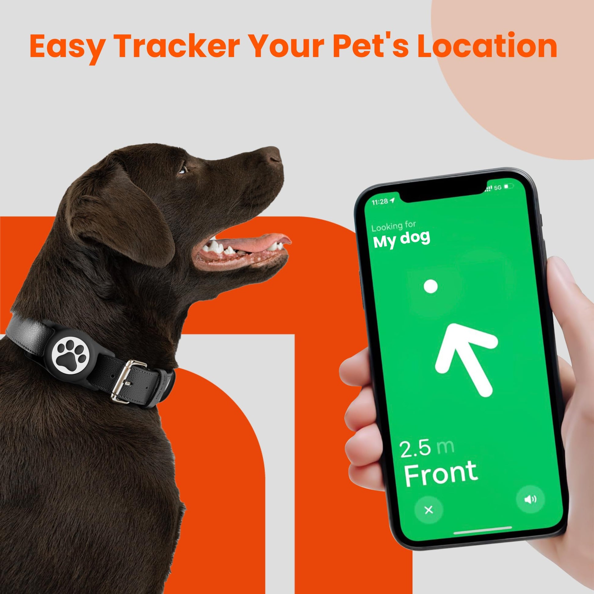 ilFindYou IP68 Waterproof for AirTag Dog Collar Holder, Collar