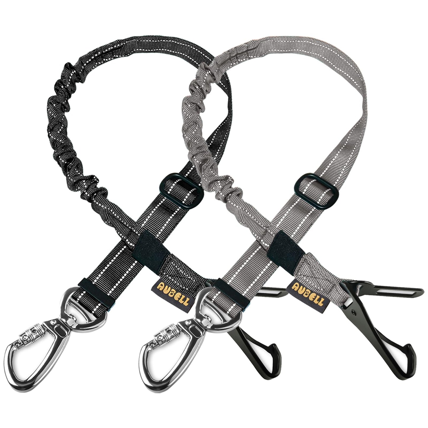 AUBELL Dog Seat Belt for Car,2 Pack Set 3-in-1 Adjustable Seat