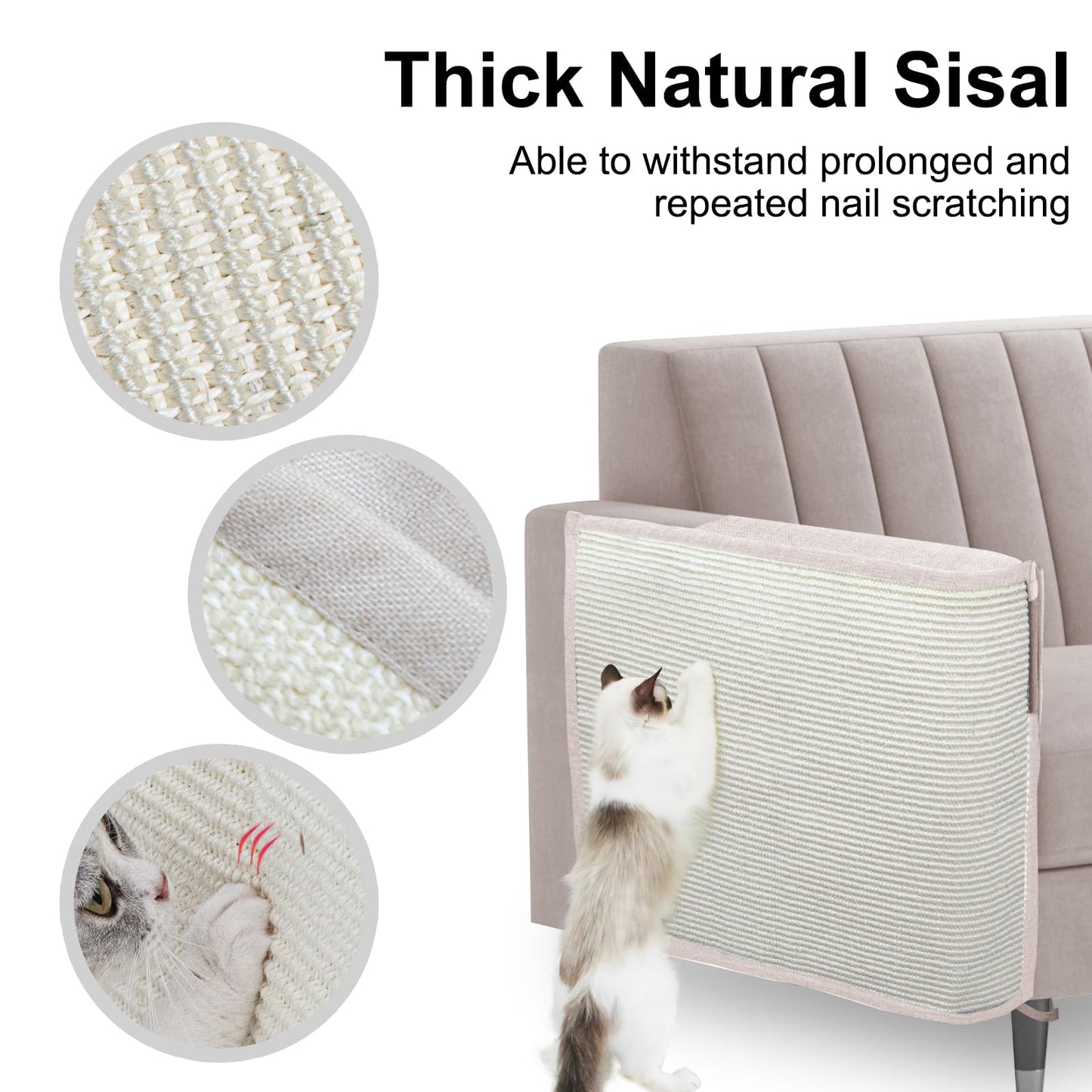 Cat Scratch Sofa Protector,27.6”L*19.6“W Cat Scratch Furniture