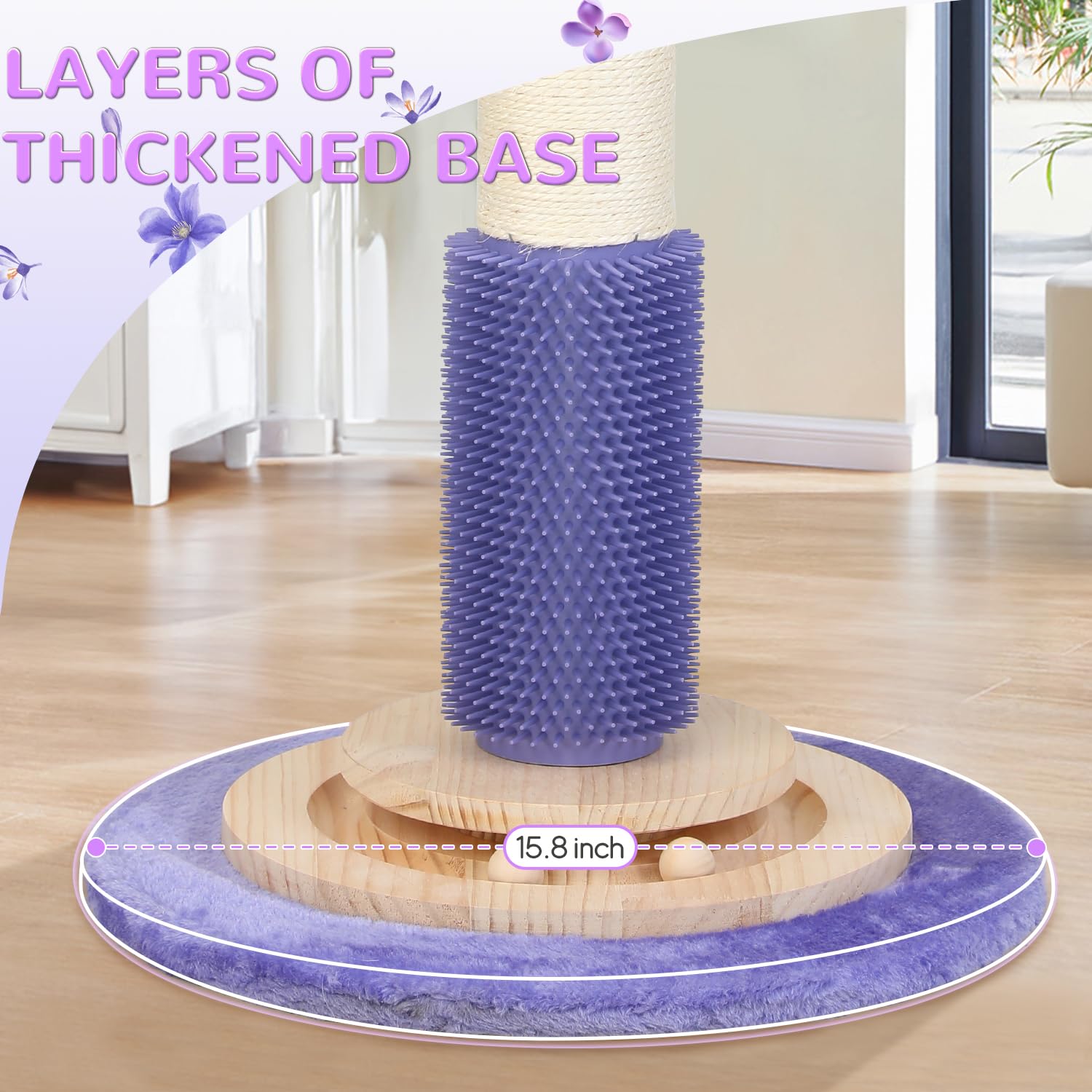 Cat Scratching Post for Indoor Large Adults,45'' Tall Vertical Tree