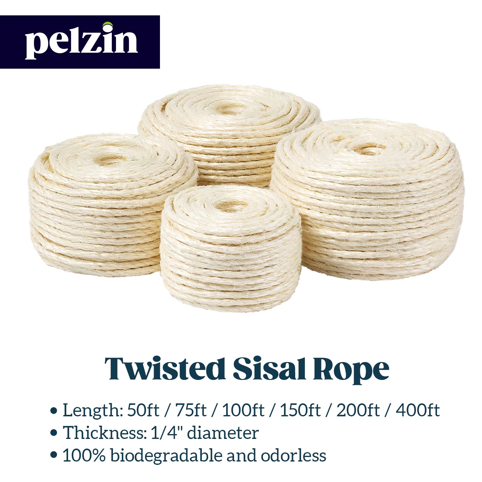 Pelzin Natural Sisal Rope for Cat Scratcher 1/ by Cat Tree Rope Tower