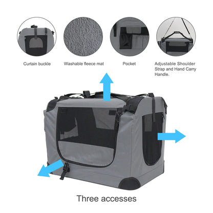Prutapet Large Cat Carrier x16. x16.5" Portable Dog Crate