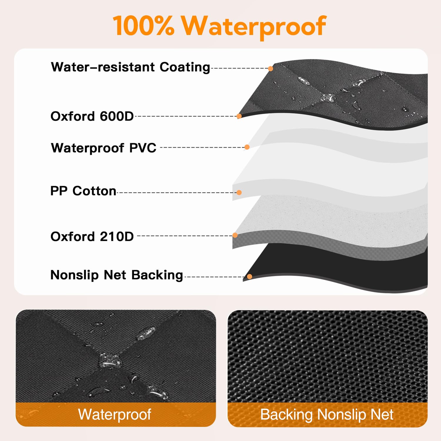 Kytely Dog Car Seat Cover for Back Seat,600D Heavy Duty Dog Hammock