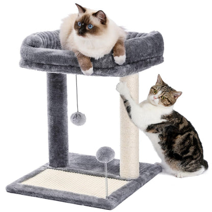 PAWZ Road Cat Scratching Post Bed, Small Cat Tree Tower