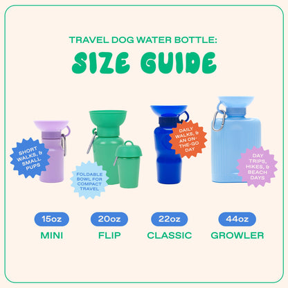Springer Dog Water Bottle, Large Capacity Drinking Feeder Dispenser