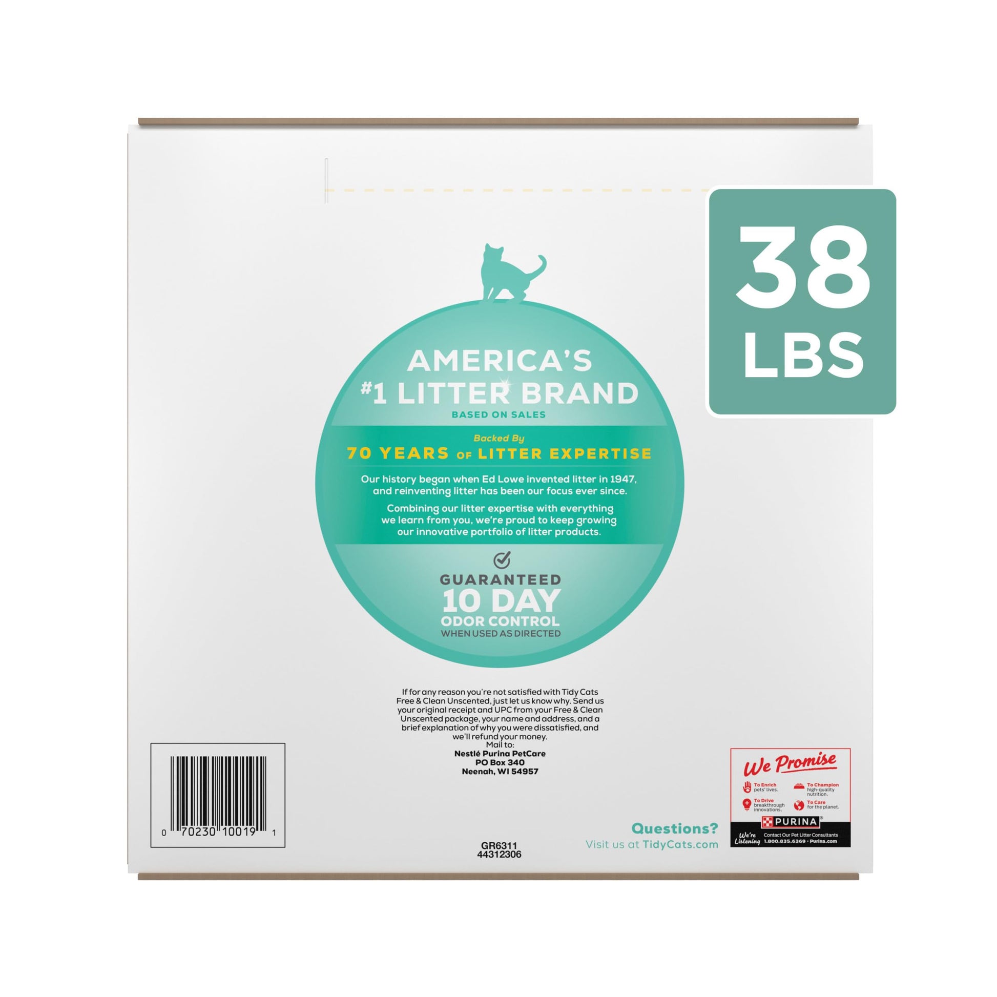 Purina Tidy Cats Free and Clean Unscented Cat Litter Box