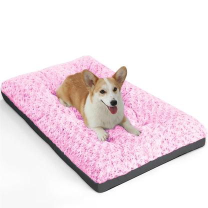 POCBLUE Dog Bed Medium Sized Dog, Washable Plush Pet Bed for Crate