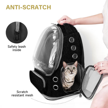 Cawypety Cat Backpack Carrier, Breathable Cat Carrier Large Carrier