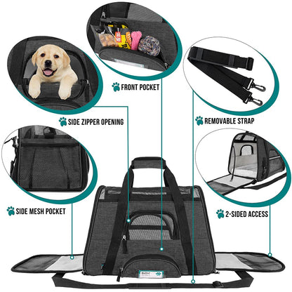 PetAmi Airline Approved Soft-Sided Dog and CAT Travel Carrier