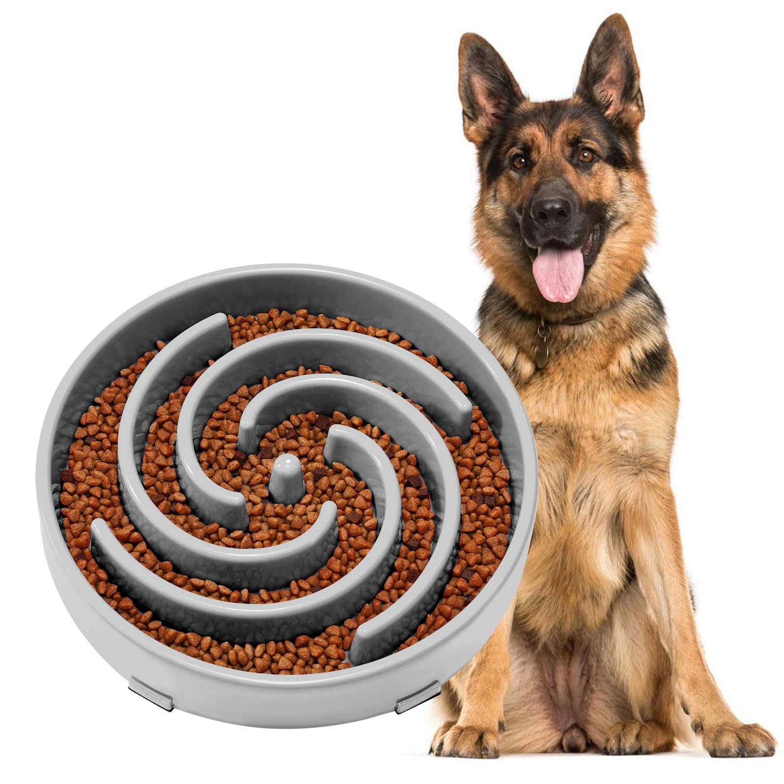 JASGOOD Slow Feeder Dog Bowl Anti-Gulping, Prevents Bloat Choking Bowl