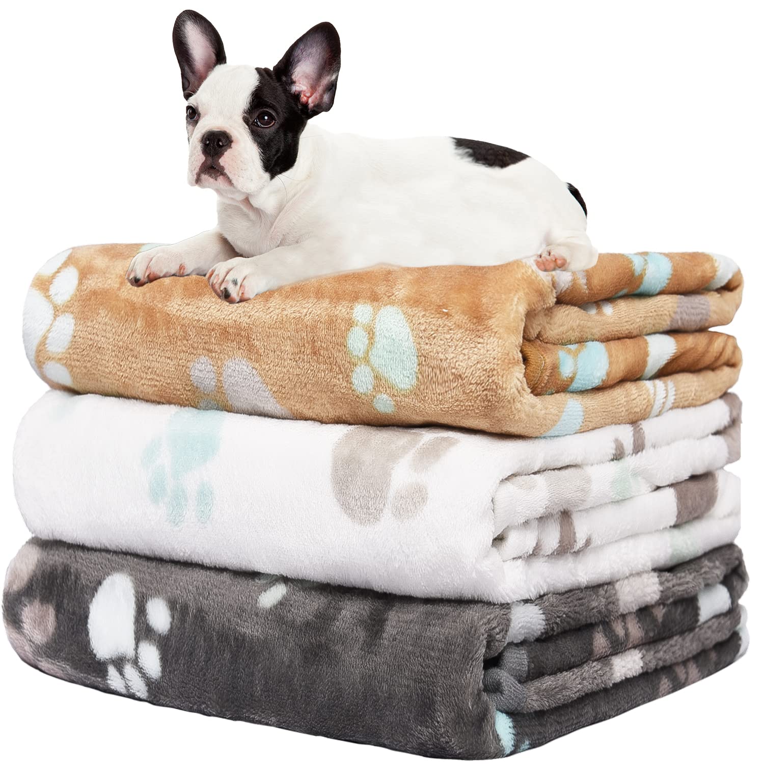 Rezutan Upgraded Dog Blankets for Medium Dogs, 3 Pack Dog Cat Crate