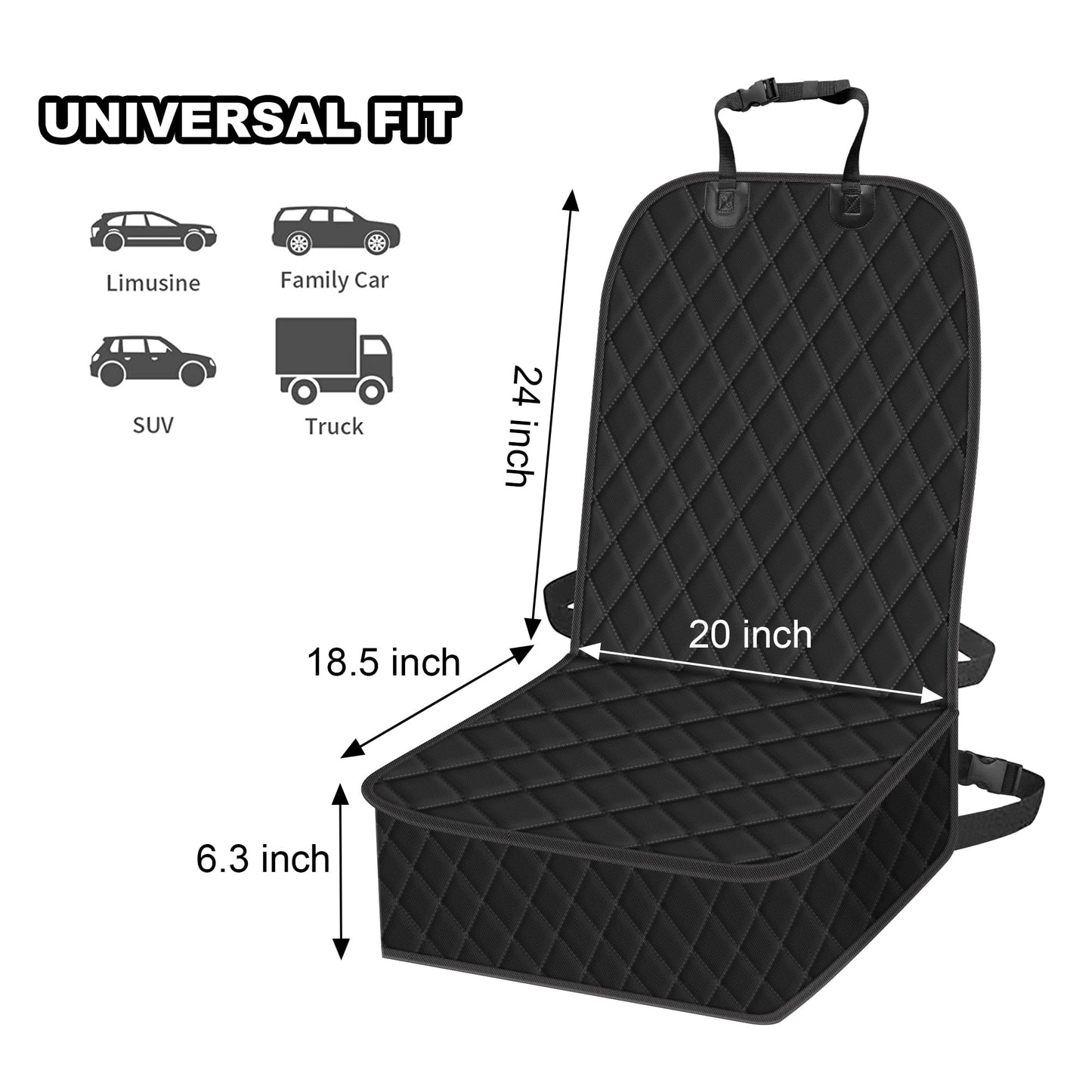 Femuar 2 Packs Car Front Seat Cover for Dogs, Waterproof Pet Car Seat
